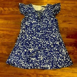 Cynthia Steffe royal blue and white floral dress